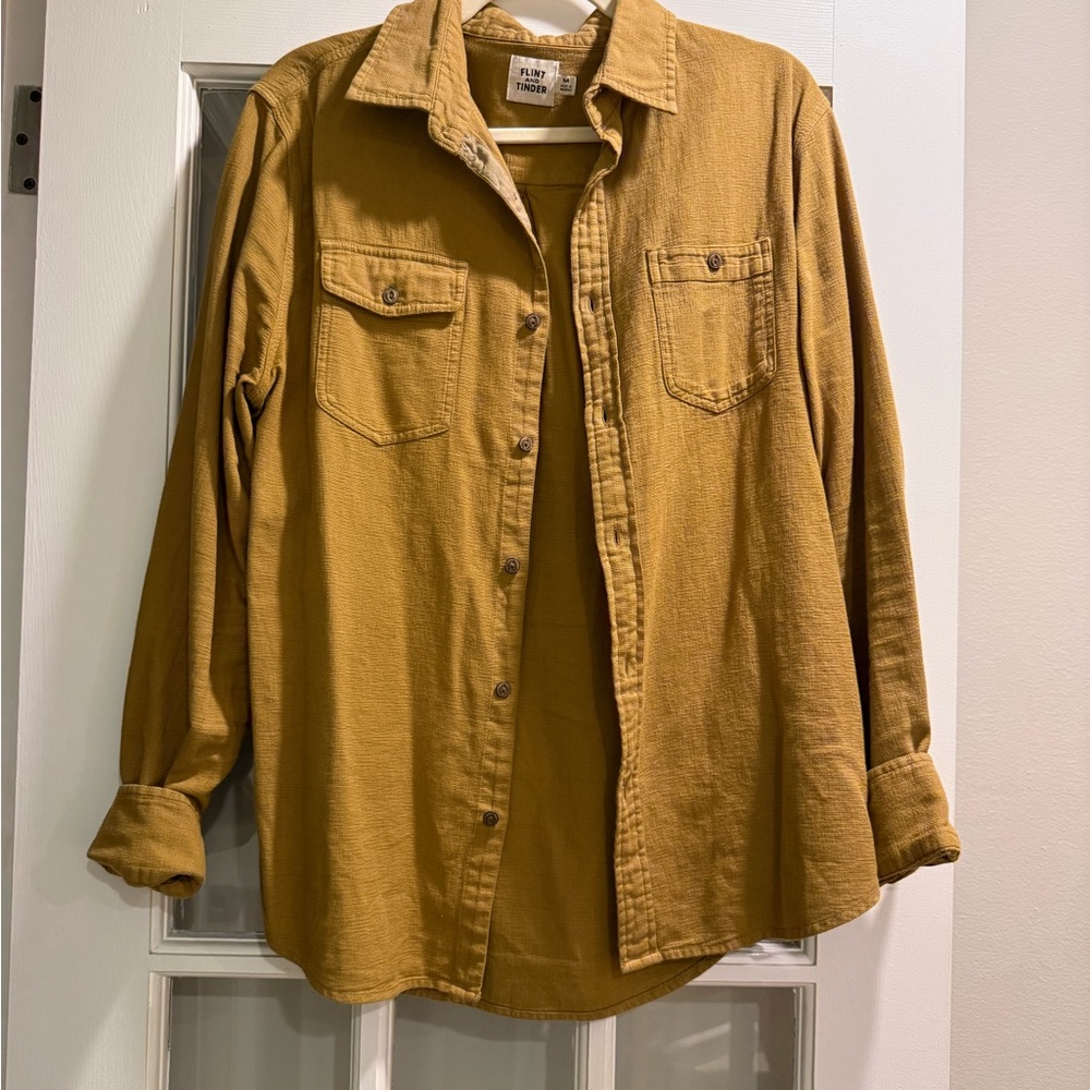 Flint and Tinder Men's Mustard Button Up